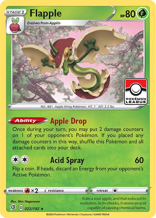 Flapple (022/192) (2024 League Promo) [League & Championship Cards] Pokémon