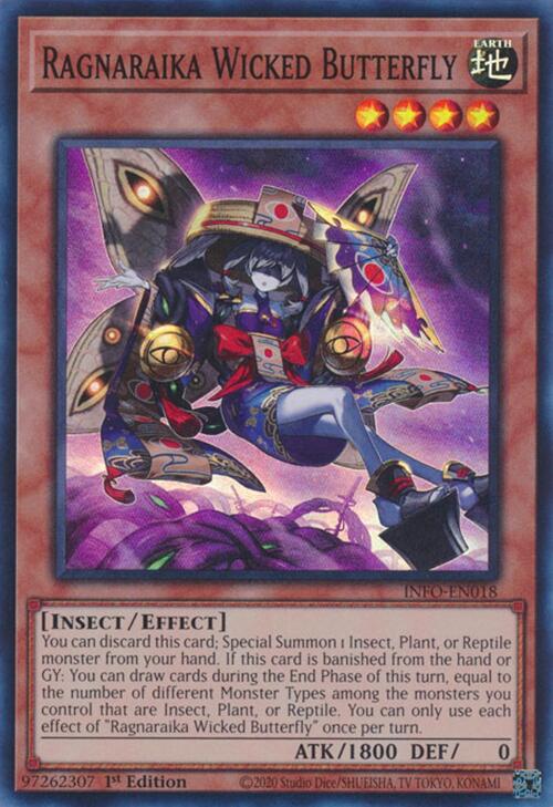 Ragnaraika Wicked Butterfly [INFO-EN018] Super Rare Yu-Gi-Oh!