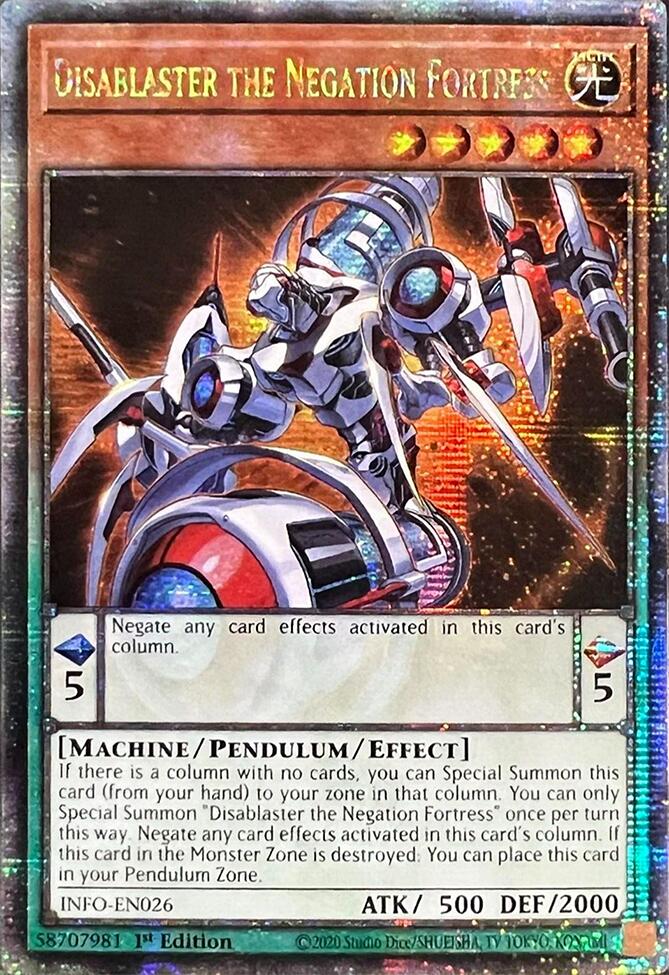 Disablaster the Negation Fortress (Quarter Century Secret Rare) [INFO-EN026] Quarter Century Secret Rare Yu-Gi-Oh!