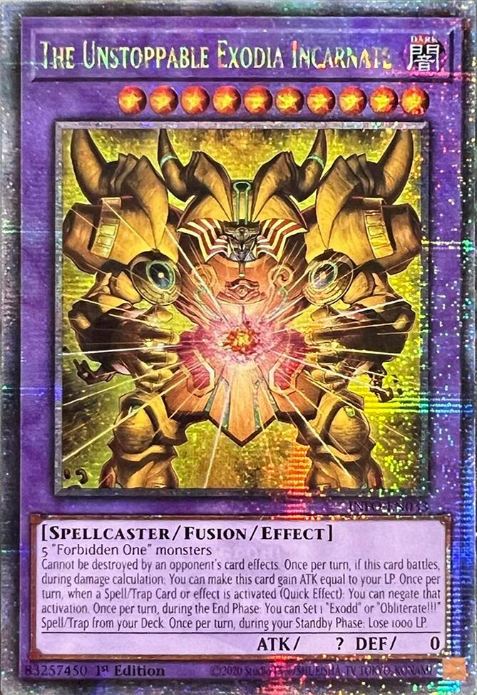 The Unstoppable Exodia Incarnate (Quarter Century Secret Rare) [INFO-EN033] Quarter Century Secret Rare Yu-Gi-Oh!