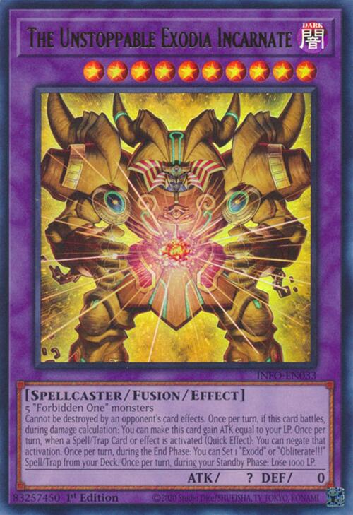 The Unstoppable Exodia Incarnate [INFO-EN033] Ultra Rare Yu-Gi-Oh!