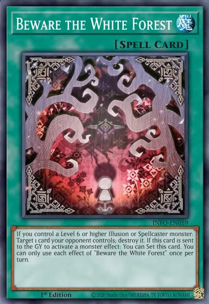 Beware the White Forest [INFO-EN059] Super Rare Yu-Gi-Oh!