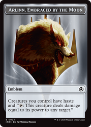 Wolf (0018) // Emblem - Arlinn, Embraces by the Moon Double-Sided Token [Innistrad Remastered Tokens] Magic: The Gathering