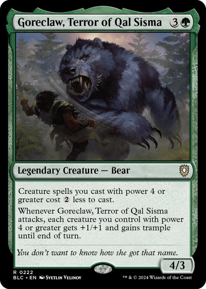 Goreclaw, Terror of Qal Sisma [Bloomburrow Commander] Magic: The Gathering
