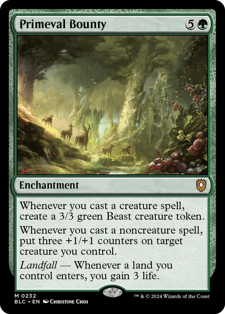 Primeval Bounty [Bloomburrow Commander] Magic: The Gathering