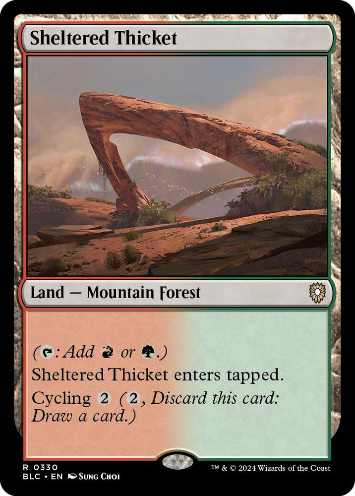 Sheltered Thicket [Bloomburrow Commander] Magic: The Gathering