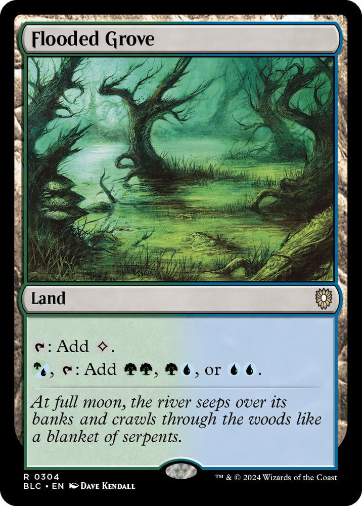 Flooded Grove [Bloomburrow Commander] Magic: The Gathering