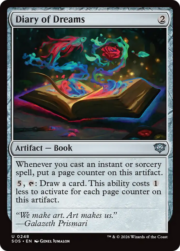 Diary of Dreams [Secrets of Strixhaven] Magic: The Gathering