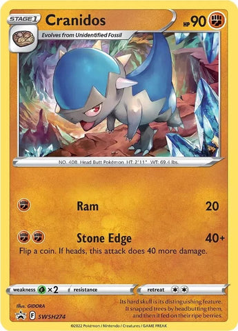 Cranidos (SWSH274) [Sword & Shield: Black Star Promos] Pokémon