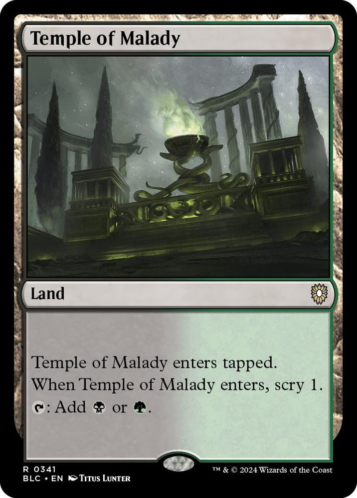 Temple of Malady [Bloomburrow Commander] Magic: The Gathering