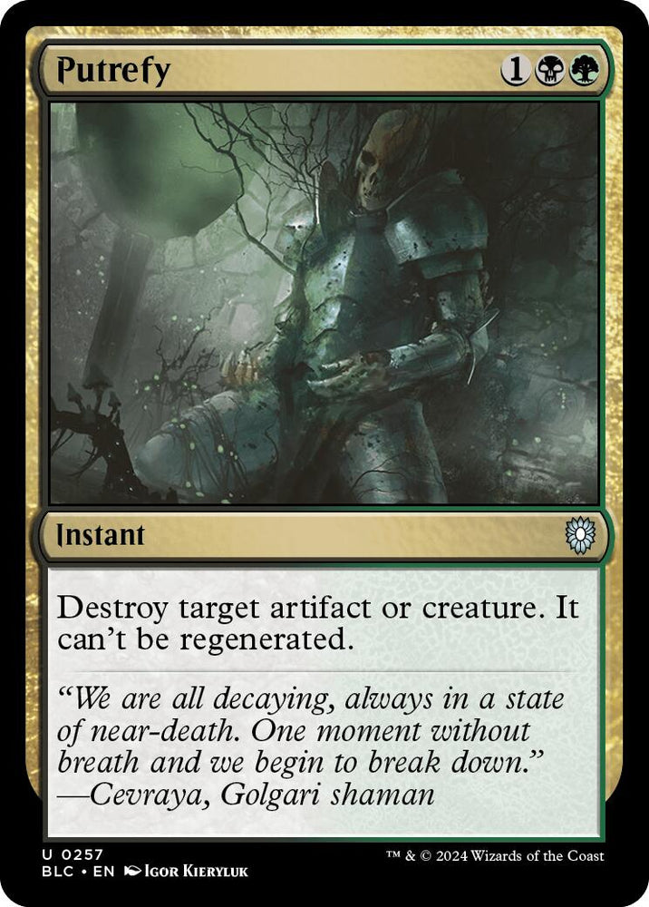 Putrefy [Bloomburrow Commander] Magic: The Gathering