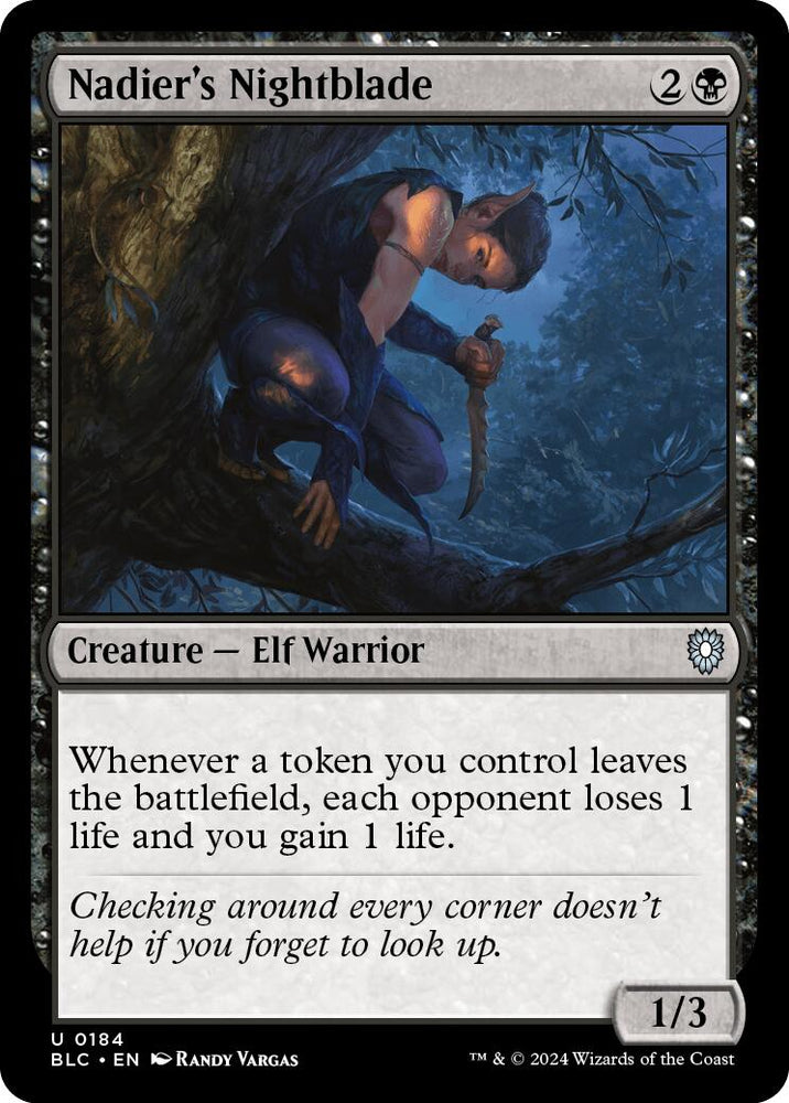 Nadier's Nightblade [Bloomburrow Commander] Magic: The Gathering