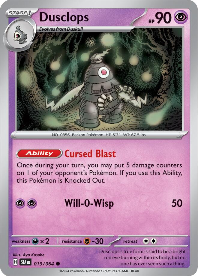 Dusclops (019/064) [Scarlet & Violet: Shrouded Fable] Pokémon