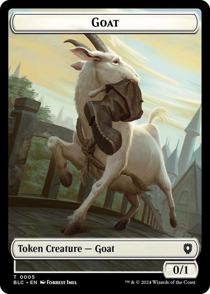 Goat // Wolf (032) Double-Sided Token [Bloomburrow Commander Tokens] Magic: The Gathering