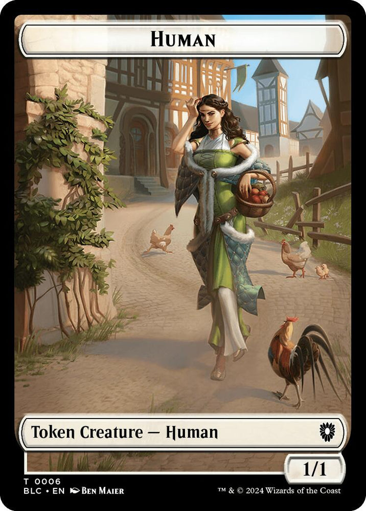 Human // Soldier Double-Sided Token [Bloomburrow Commander Tokens] Magic: The Gathering