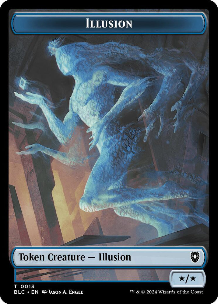 Illusion // Goblin Double-Sided Token [Bloomburrow Commander Tokens] Magic: The Gathering