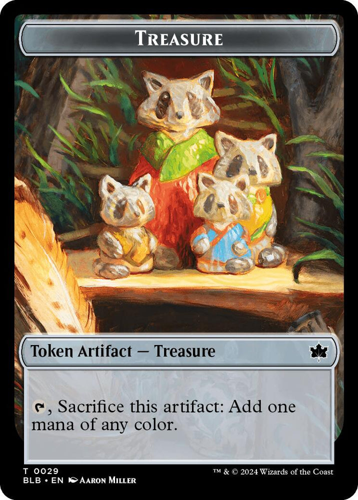 Cat // Treasure Double-Sided Token [Bloomburrow Commander Tokens] Magic: The Gathering