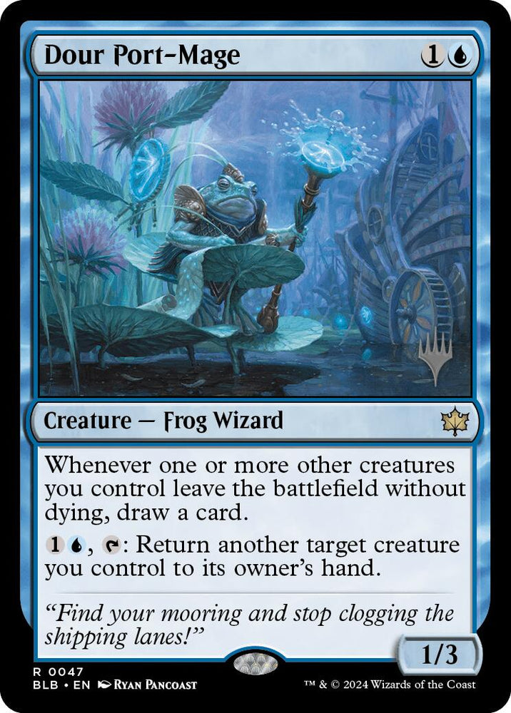 Dour Port-Mage (Promo Pack) [Bloomburrow Promos] Magic: The Gathering