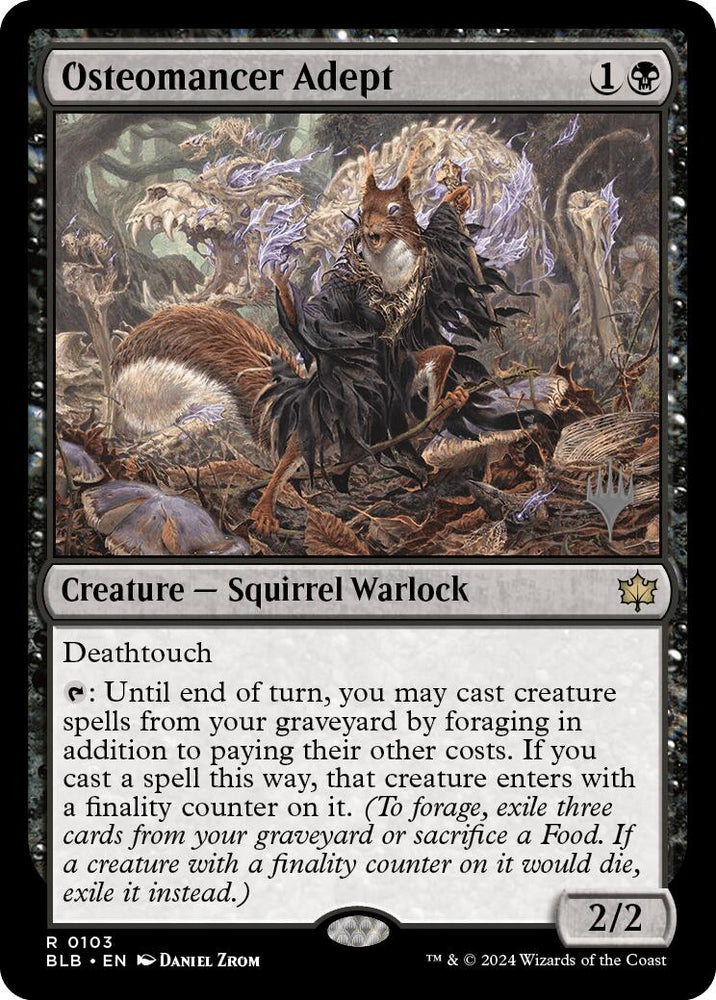 Osteomancer Adept (Promo Pack) [Bloomburrow Promos] Magic: The Gathering
