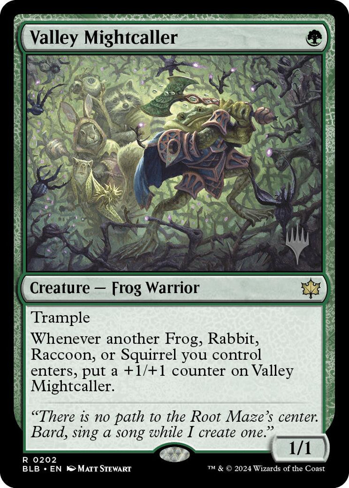 Valley Mightcaller (Promo Pack) [Bloomburrow Promos] Magic: The Gathering