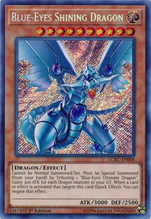 Blue-Eyes Shining Dragon [LCKC-EN008] Secret Rare Yu-Gi-Oh!