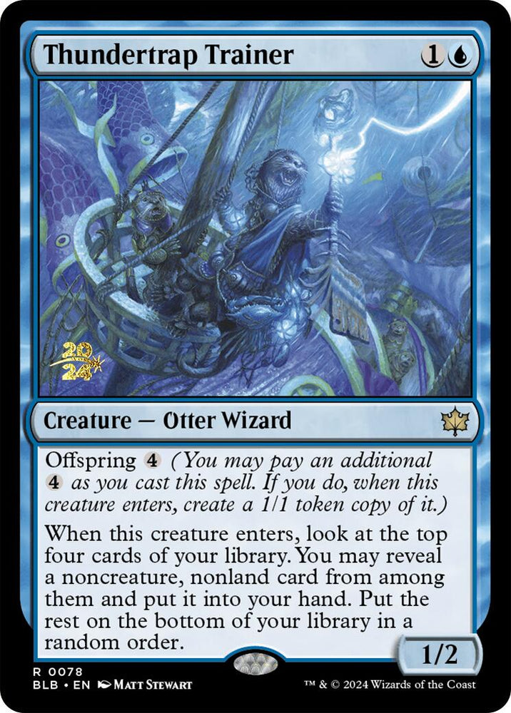 Thundertrap Trainer [Bloomburrow Prerelease Promos] Magic: The Gathering