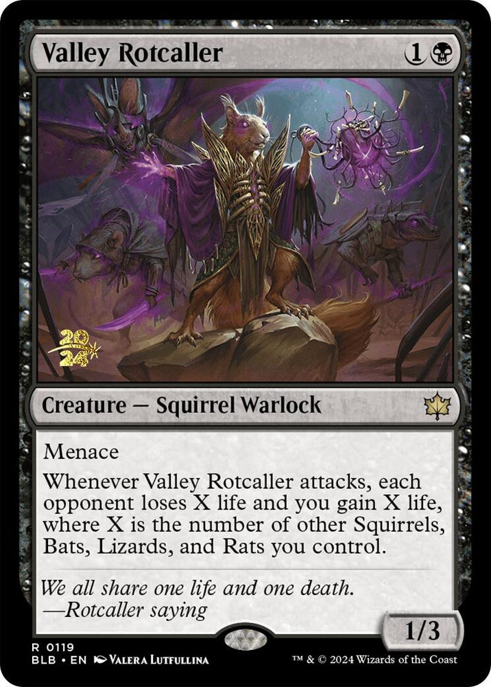 Valley Rotcaller [Bloomburrow Prerelease Promos] Magic: The Gathering