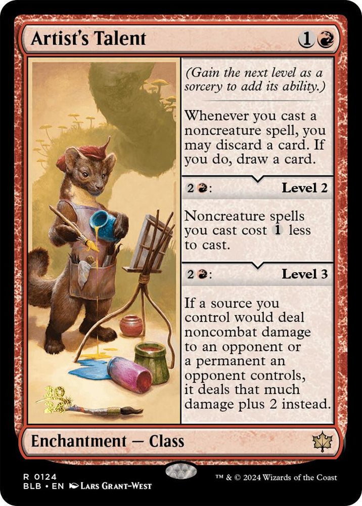 Artist's Talent [Bloomburrow Prerelease Promos] Magic: The Gathering