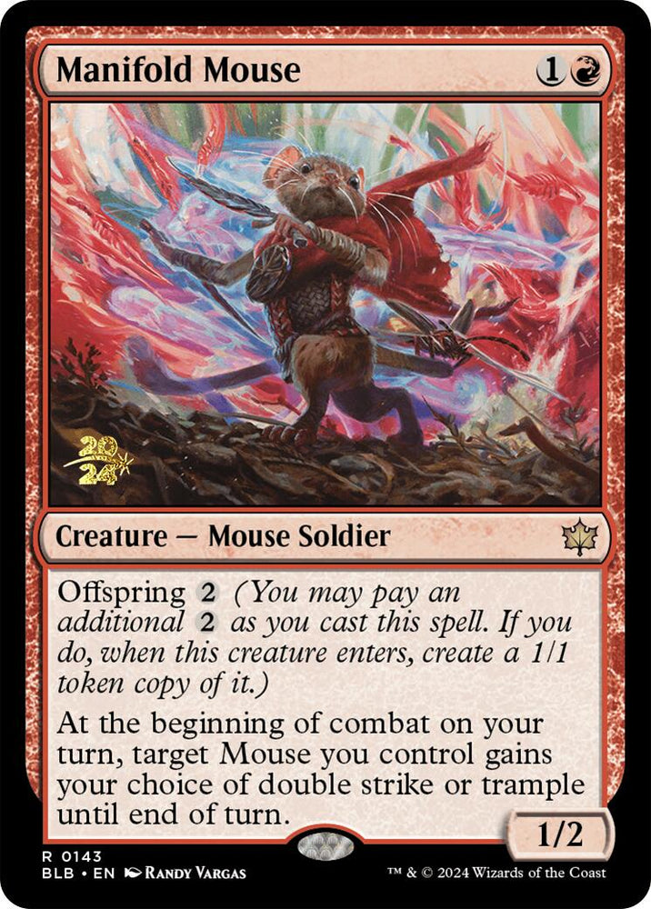 Manifold Mouse [Bloomburrow Prerelease Promos] Magic: The Gathering