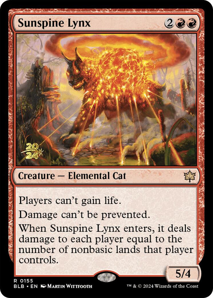 Sunspine Lynx [Bloomburrow Prerelease Promos] Magic: The Gathering