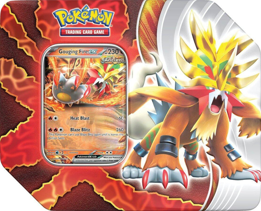 Paradox Destinies Tin (Gouging Fire ex) Pokémon
