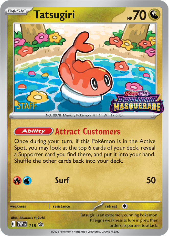 Tatsugiri (118) (Staff) [Scarlet & Violet: Black Star Promos] Pokémon