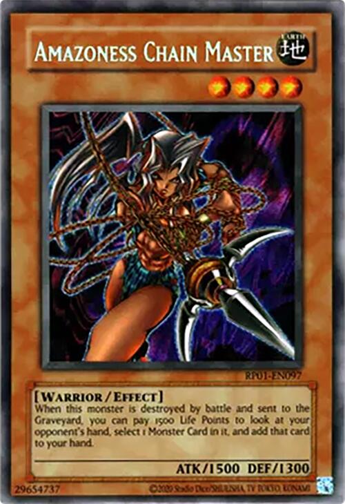 Amazoness Chain Master [RP01-EN097] Secret Rare Yu-Gi-Oh!