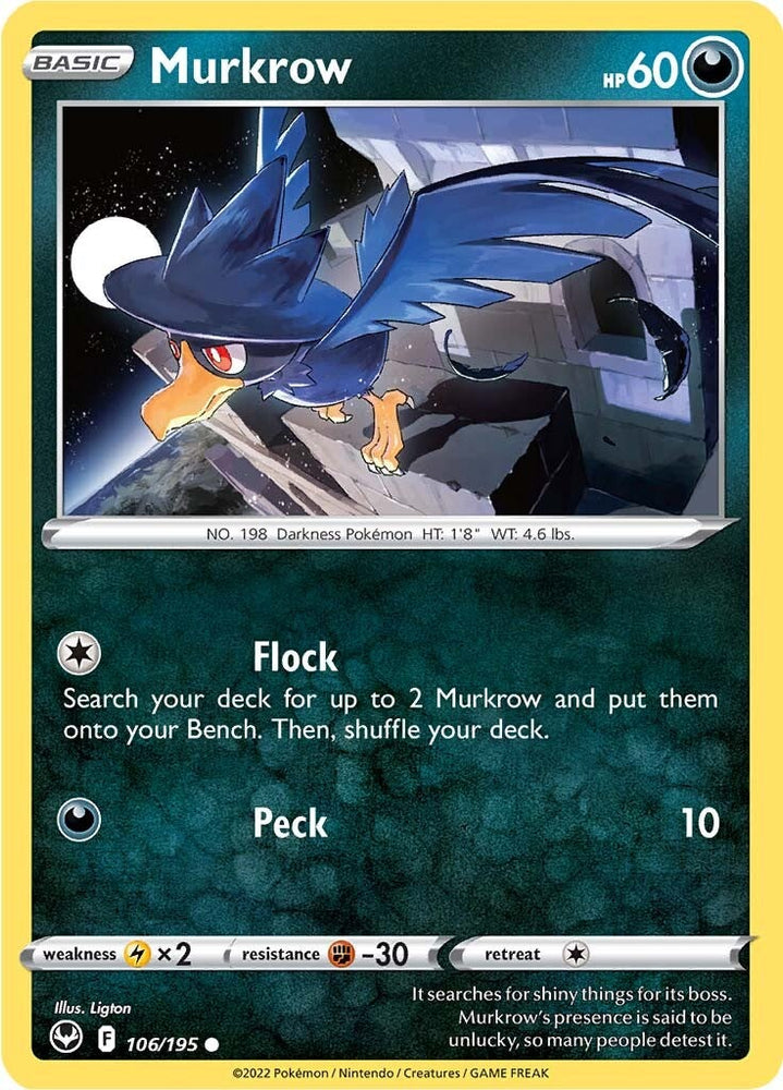 Murkrow (106/195) [Sword & Shield: Silver Tempest] Pokémon