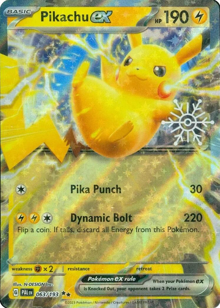 Pikachu ex (063/193) (Holiday Calendar) [Miscellaneous Cards] Pokémon