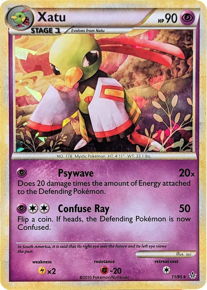 Xatu (11/95) (Cracked Ice Holo) [HeartGold & SoulSilver: Unleashed] Pokémon