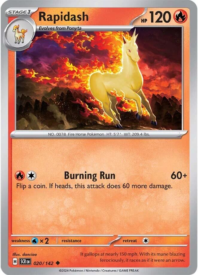Rapidash (020/142) [Scarlet & Violet: Stellar Crown] Pokémon