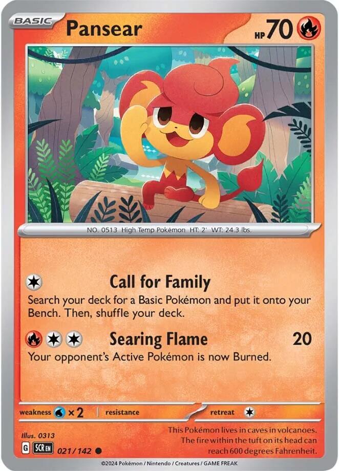 Pansear (021/142) [Scarlet & Violet: Stellar Crown] Pokémon