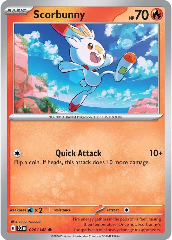 Scorbunny (026/142) [Scarlet & Violet: Stellar Crown] Pokémon