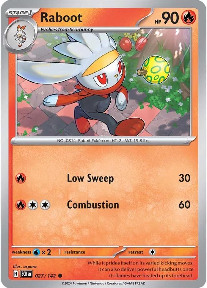 Raboot (027/142) [Scarlet & Violet: Stellar Crown] Pokémon