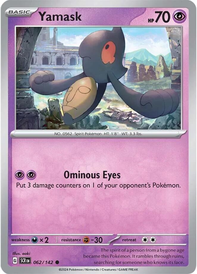 Yamask (062/142) [Scarlet & Violet: Stellar Crown] Pokémon