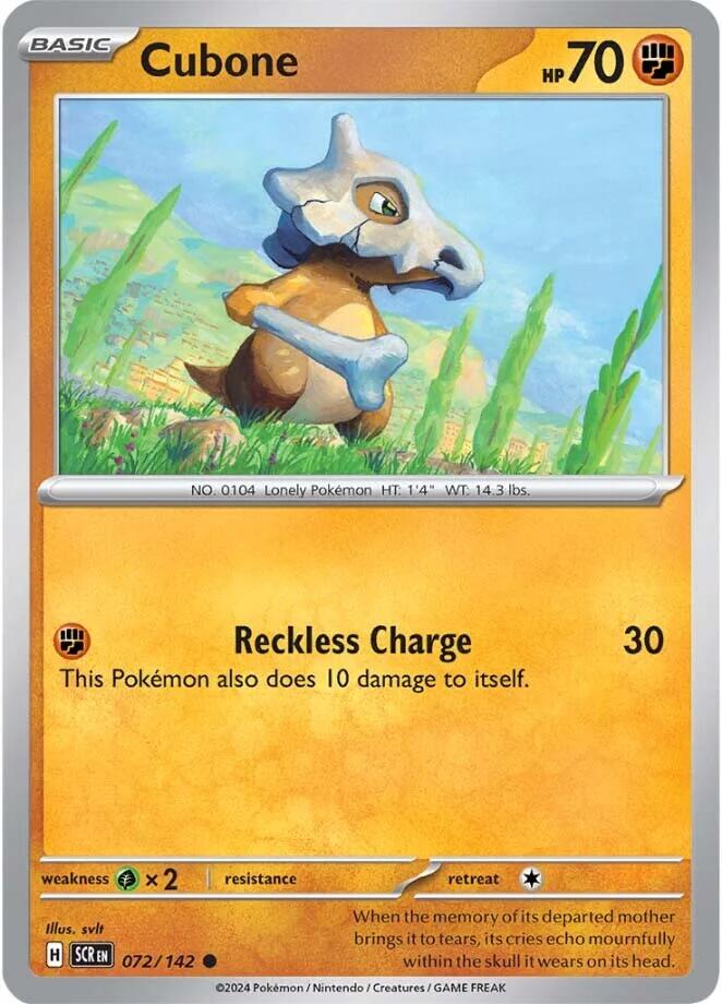 Cubone (072/142) [Scarlet & Violet: Stellar Crown] Pokémon