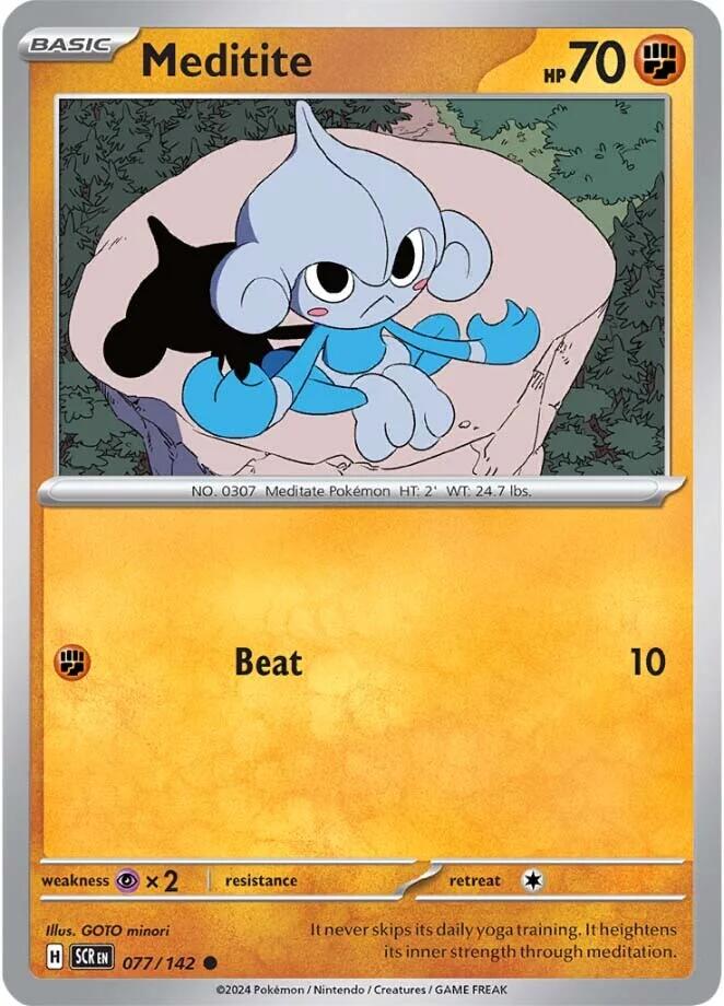 Meditite (077/142) [Scarlet & Violet: Stellar Crown] Pokémon