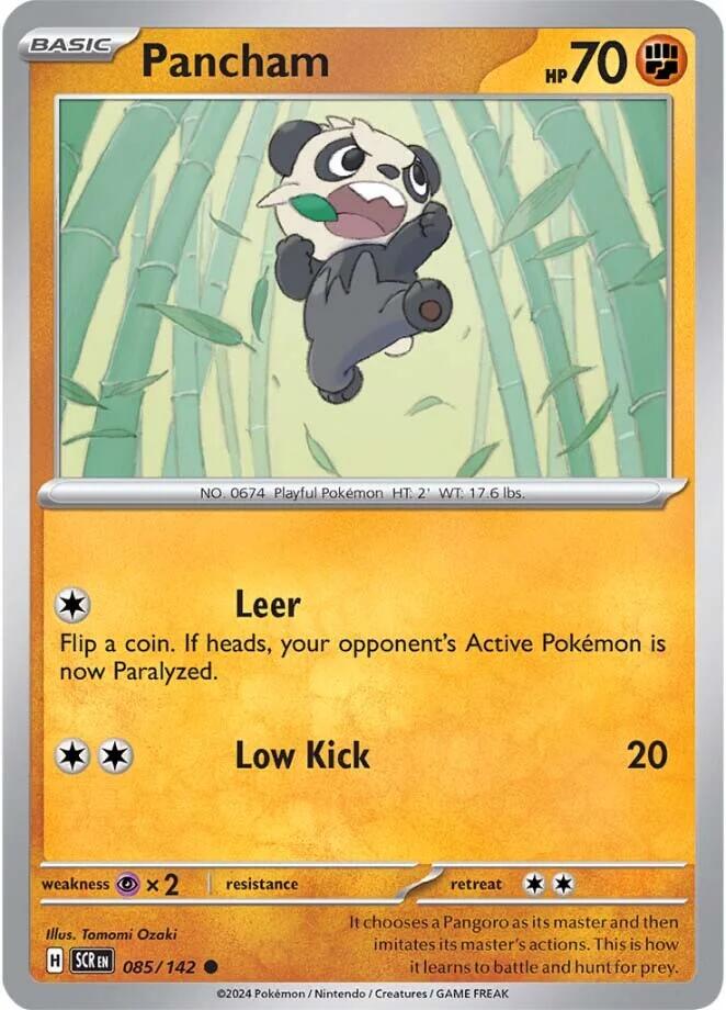 Pancham (085/142) [Scarlet & Violet: Stellar Crown] Pokémon