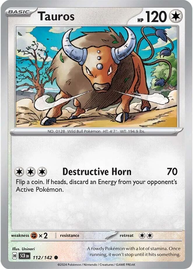 Tauros (112/142) [Scarlet & Violet: Stellar Crown] Pokémon
