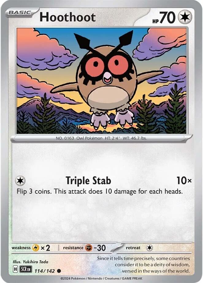 Hoothoot (114/142) [Scarlet & Violet: Stellar Crown] Pokémon