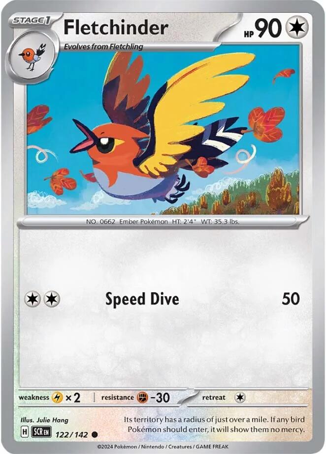 Fletchinder (122/142) [Scarlet & Violet: Stellar Crown] Pokémon