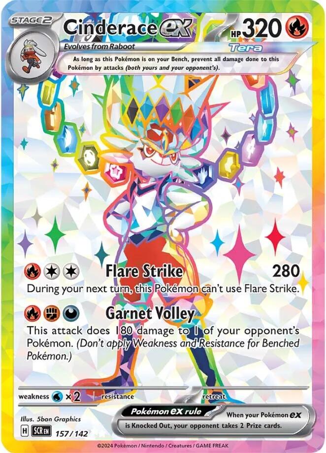 Cinderace ex (157/142) [Scarlet & Violet: Stellar Crown] Pokémon