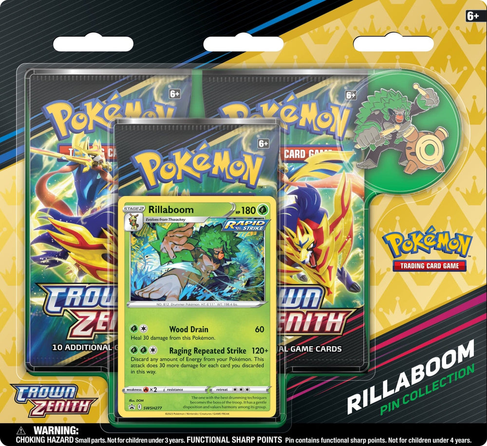 Sword & Shield: Crown Zenith - Pin Collection (Rillaboom) Pokémon