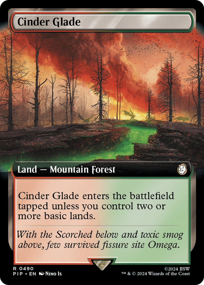 Cinder Glade (Extended Art) [Fallout] Magic: The Gathering